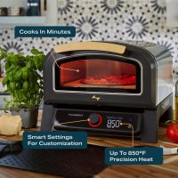 Current® Model P Smart Electric Pizza Oven, 12-Inch, 850°F Max, 5 Cooking Modes, App Connectivity for Temperature Monitoring & Custom Cooking Times, Compact for Indoor & Outdoor Use, Beige - Image 7
