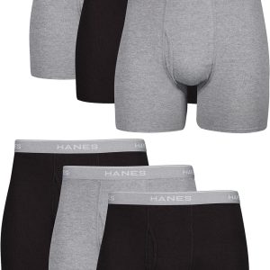 Hanes Boxer Briefs, Cool Dri Moisture-Wicking Underwear, Cotton No-Ride-up for Men, Multi-Packs Available