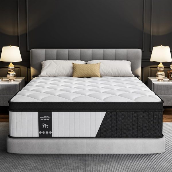 14 Inch Mattress Queen Size - 2025 Upgraded Hybrid Cooling Gel Memory Foam & Pocket Coils, Medium Firm Mattress in a Box for Back Neck Pain Relief, Motion Isolation, Edge Support, Breathable, White