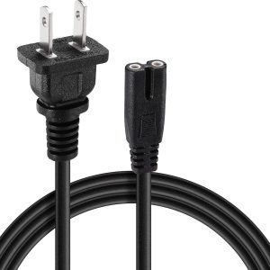 5FT 2 Prong Power Cord Cable Compatible for NVIDIA Shield Android TV 4K HDR Streaming Media Player, Ulike Air3 Laser Hair Removal Power Supply Cord