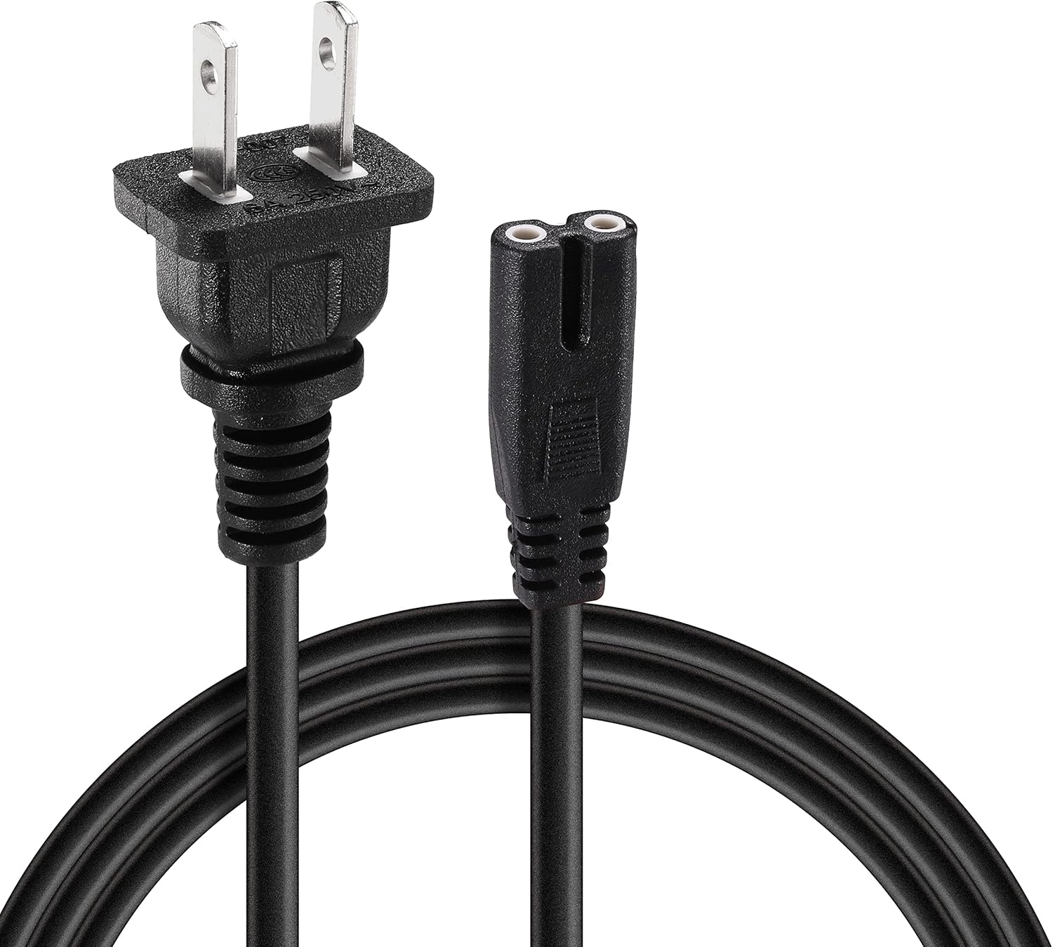 5FT 2 Prong Power Cord Cable Compatible for NVIDIA Shield Android TV 4K HDR Streaming Media Player, Ulike Air3 Laser Hair Removal Power Supply Cord