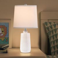 20.5" Ceramic Table Lamp Set of 2 for Bedrooms, White Lamps Set of 2 for Living Room, Minimalist Ceramic Lamps with White Barrel Lampshade, Matte White Ceramic Lamps for Nightstand - Image 7
