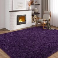 Softlife Rugs for Bedroom 4x5.3 Feet Purple Area Rug for Living Room Super Soft Shaggy Rugs for Dorm Fluffy Fuzzy Carpets Long Plush Bedside Rug Nursery Girls Boys Kids Room Home Christmas Decoration - Image 4