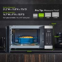 Panasonic NN-SU66LS 1100W with Genius Sensor Cook and Auto Defrost Countertop Microwave Oven, 1.3 cu ft, Stainless Steel - Image 3