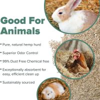 All Walks 18.5 Liter 100% Natural Hemp Bedding - Odor Control, Dust-Free, Chemical-Free, for Chicken Coops, Hamsters, Rabbits & Small Animals, Biodegradable, Made in USA, Highly Absorbent - Image 3