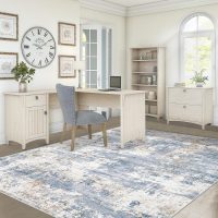 5x7 Area Rugs for Living Room, Washable Modern Abstract Large Area Rug Neutral Soft Non Slip Kids Rug Stain Resistant Indoor Carpet for Bedroom Nursery Dining Room Home Office(Blue, 5'x7') - Image 5