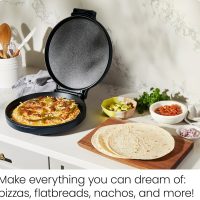 Chefman Everything Maker & Pizza Oven – 1440W Countertop Electric Pizza Maker with 12” Nonstick Cooking Plates, Plus Makes Quesadillas, Omelettes and More, with Indicator Lights and Vertical Storage - Image 2