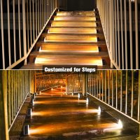 VOLISUN Solar Stair Lights 6 Pack, Solar Step Lights Outdoor Waterproof IP67, LED Outdoor Step Light,Outdoor Light Decor for Garden Stair, Deck, Front Step, Front Porch, and Patio（3000K） - Image 3