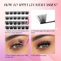 Lash Clusters DIY Eyelash Extensions 144 Clusters Lashes D Curl 0.07 Natural Individual Lash Extensions Mixed Tray False Eyelashes Soft & Strong Thin Band DIY at Home (F32-0.07D, 8-16mm) - Image 6