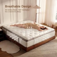 Queen Mattress, 12 inch Queen Size Cool Memory Foam Mattresses for Pressure Relief, Medium Firm Hybrid Mattress in a Box, CertiPUR-US Certified - Image 7