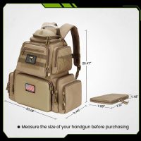 TIDEWE Tactical Range Backpack Bag for Gun and Ammo with Pistol Case - Image 6