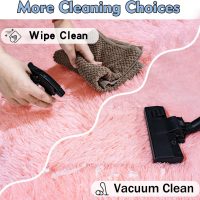 Ultra Soft Pink Rugs for Bedroom 8x10 Feet, Fluffy Shag Area Rugs for Living Room, Large Comfy Furry Rug for Girls Kids Baby Room Decor Teenage Pastel Princess Rug, Non Slip。 - Image 4