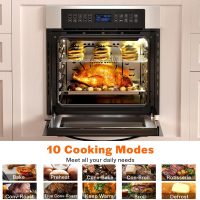 Empava 24" 10 Cooking Functions W/ Rotisserie Electric LED Digital Display Touch Control Built-in Convection Single Wall Oven EMPV-24WOC02 - Image 3
