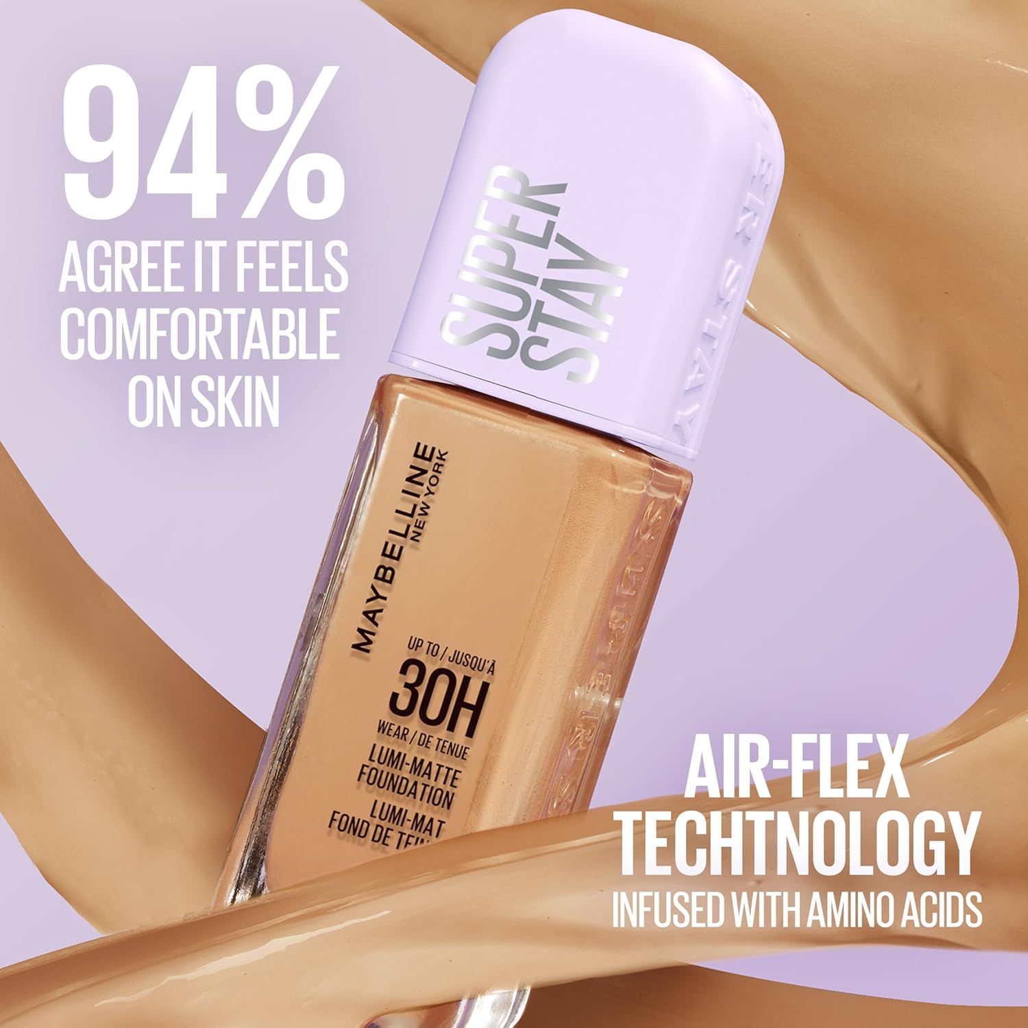 Maybelline Super Stay Lumi-Matte Foundation, Lightweight and Buildable Full Coverage Foundation Makeup For Up To 30HR Wear, 220, 1 Count - Image 6