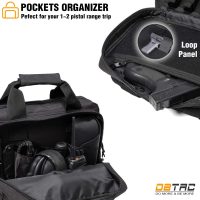 DBTAC Gun Case Bag XS | Tactical 1~2 Pistol Bag Firearm Shooting Case with Lockable Zipper for Shooting Range Outdoor Hunting | US Flag Patch + Universal Holster Included - Image 5