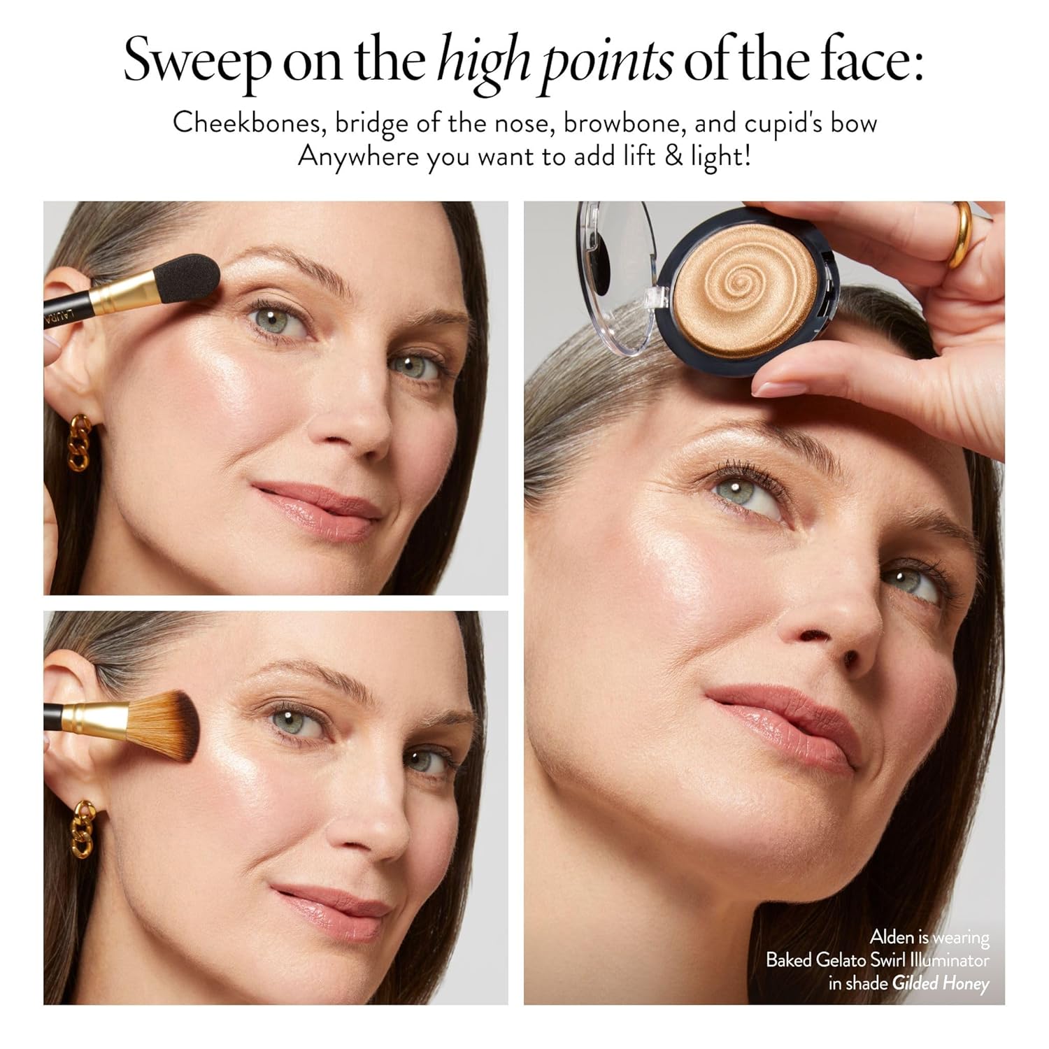 LAURA GELLER NEW YORK Baked Gelato Swirl Illuminator, Gilded Honey - Back from the Vault - Image 4