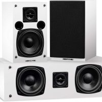 Fluance Elite High Definition Compact Surround Sound Home Theater 5.0 Channel Speaker System Including 2-Way Bookshelf, Center Channel and Rear Surround Speakers - White (SX50WHC) - Image 3