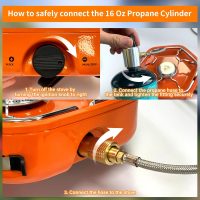 1-Burner Propane Stove Portable Camping Stove with Carry Strap, Backpacking Camp Stove for Outdoor Cooking, Flick-Style Ignition, Temperature Control, 8600 BTUs of Power for Camping BBQ& More - Image 4