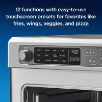 Oster Digital Air Fryer Oven with RapidCrisp, Stainless Steel, 12-Function Countertop Oven with Convection - Image 4