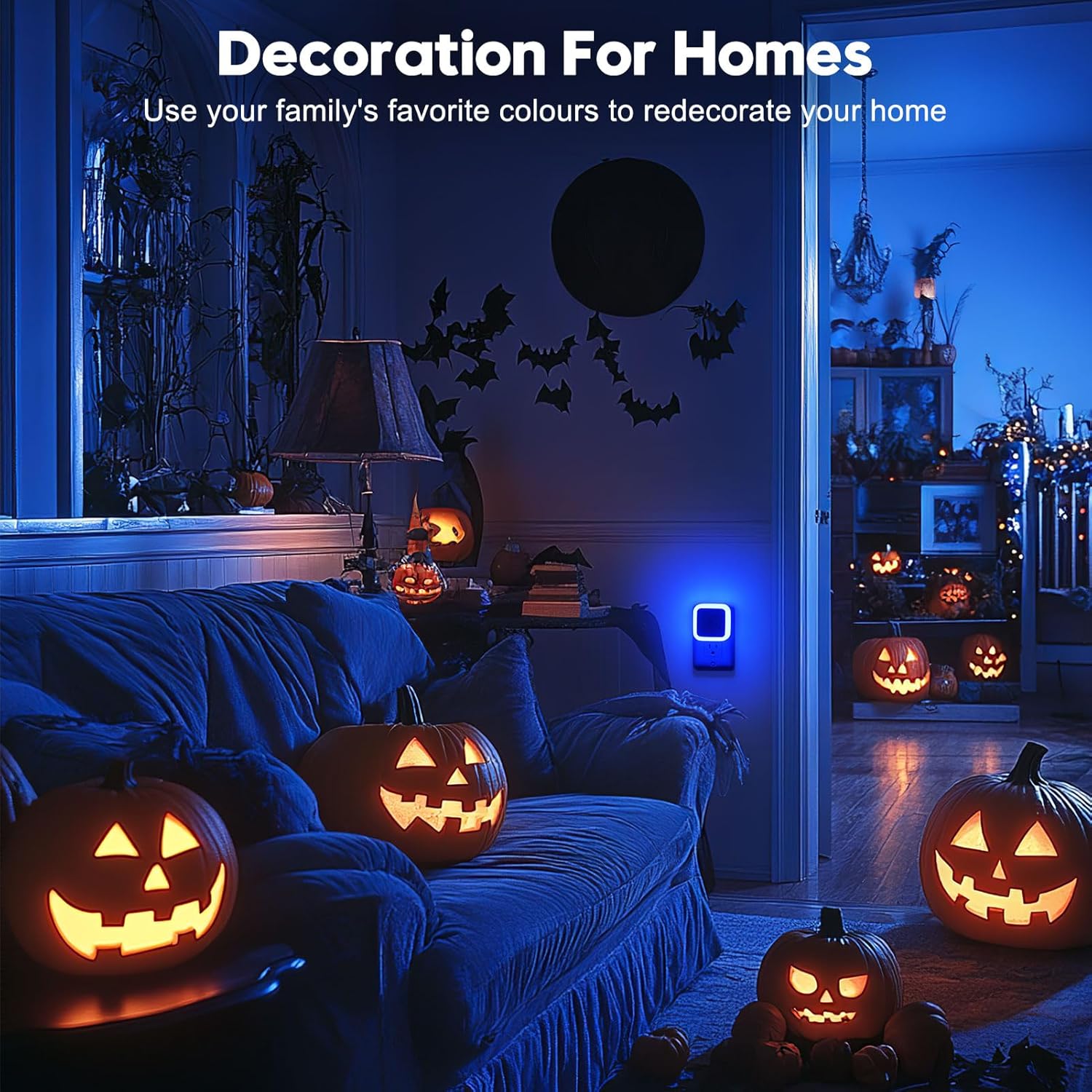 Sujeet Blue Night Light 4 Pack,Night Lights Plug into Wall 4-Pack, Nightlight Plug in Night Lights, Dusk to Dawn Night Lamp Led Night Light for Bedroom, Bathroom, Hallway - Image 4