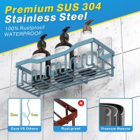 EUDELE 5-Pack Rustproof Stainless Steel Shower Caddy – No Drill Adhesive Bathroom Organizer with Large Capacity, Spacious Shower Shelves for Inside Shower, Kitchen & Home Decor Storage-XL Size - Image 5