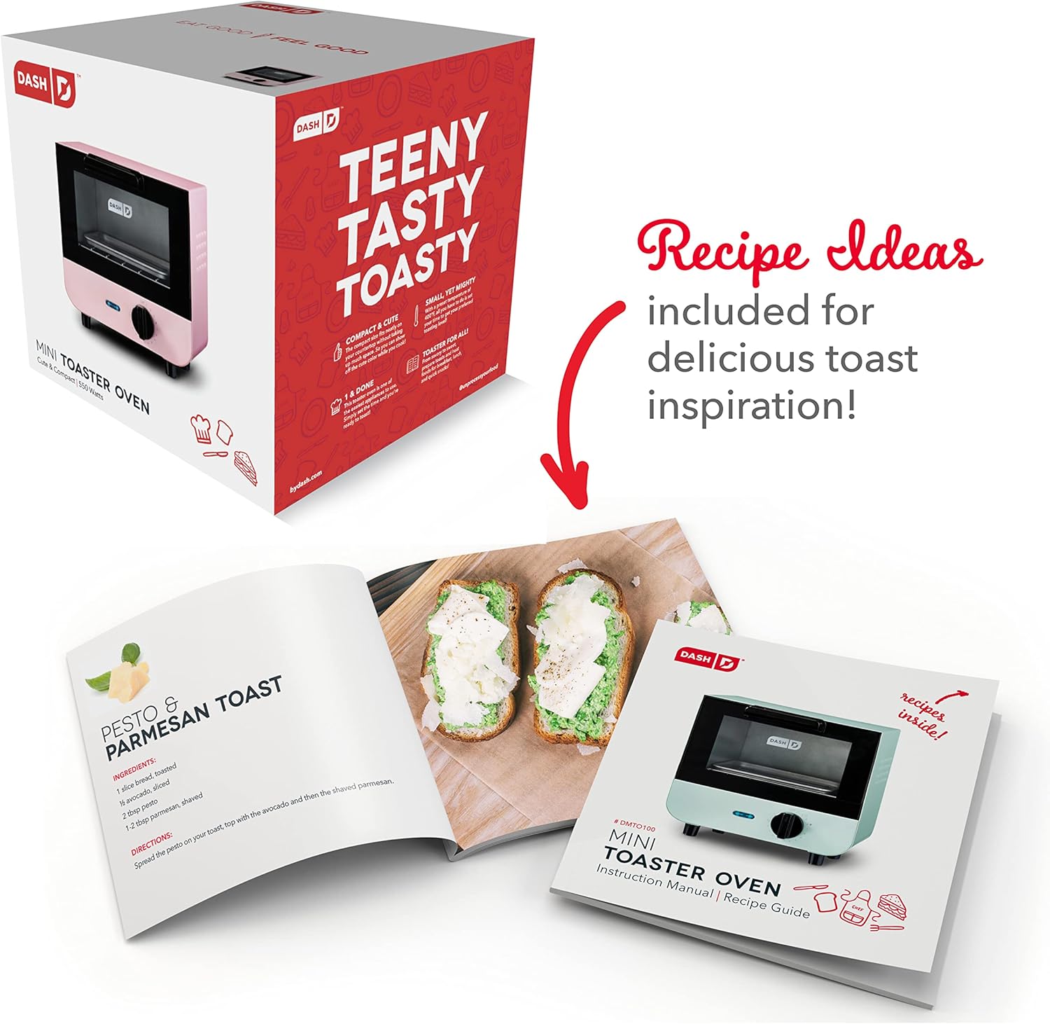 DASH Mini Toaster Oven Cooker for Bread, Bagels, Cookies, Pizza, Paninis & More with Baking Tray, Rack, Auto Shut Off Feature - Pink - Image 5