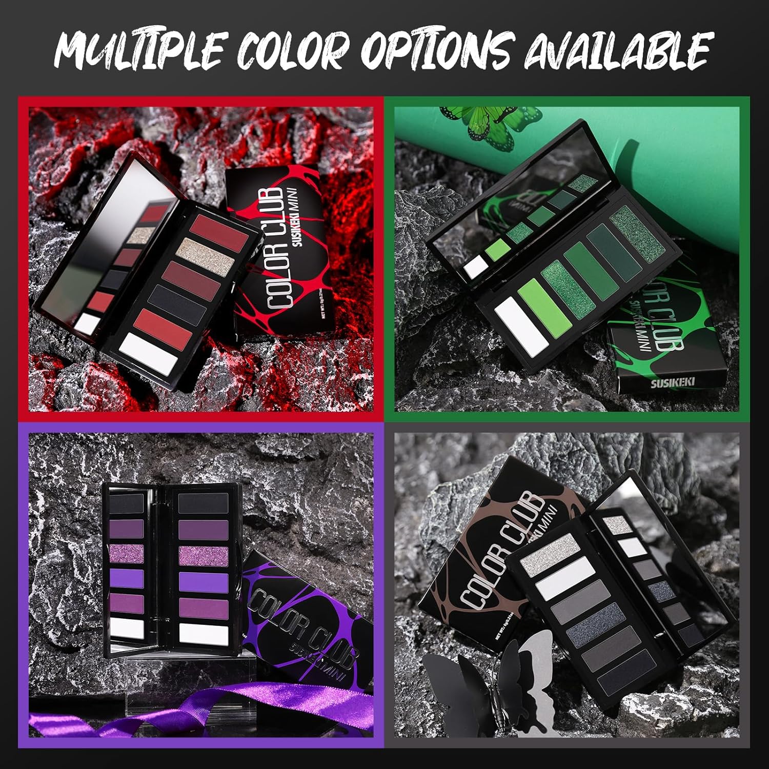 Green Eyeshadow Palette with Mirror Lime Forest Emerald Tones Matte Shimmer 6 Colors Mini Eye Shadow Pallet Travel Size Highly Pigmented for Goth Fairy Joker Wicked Halloween Parties Makeup - Image 7