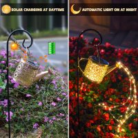 Outdoor Solar Metal Watering Can Small Hanging Decorative Waterproof Lights for Garden Decor, Yard Lights, Outside Patio Lawn, Gifts for Mom Grandma Women Birthday,1 pack, Warm White - Image 5