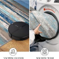 Modern Abstract Small Area Rug Indoor 3x5 Washable Rug Non-Slip Soft Entryway Rug Blue Kitchen Mats Thin Print Faux Wool Floor Carpet Throw Rugs for Entrance Bedroom Office Home Decor - Image 6