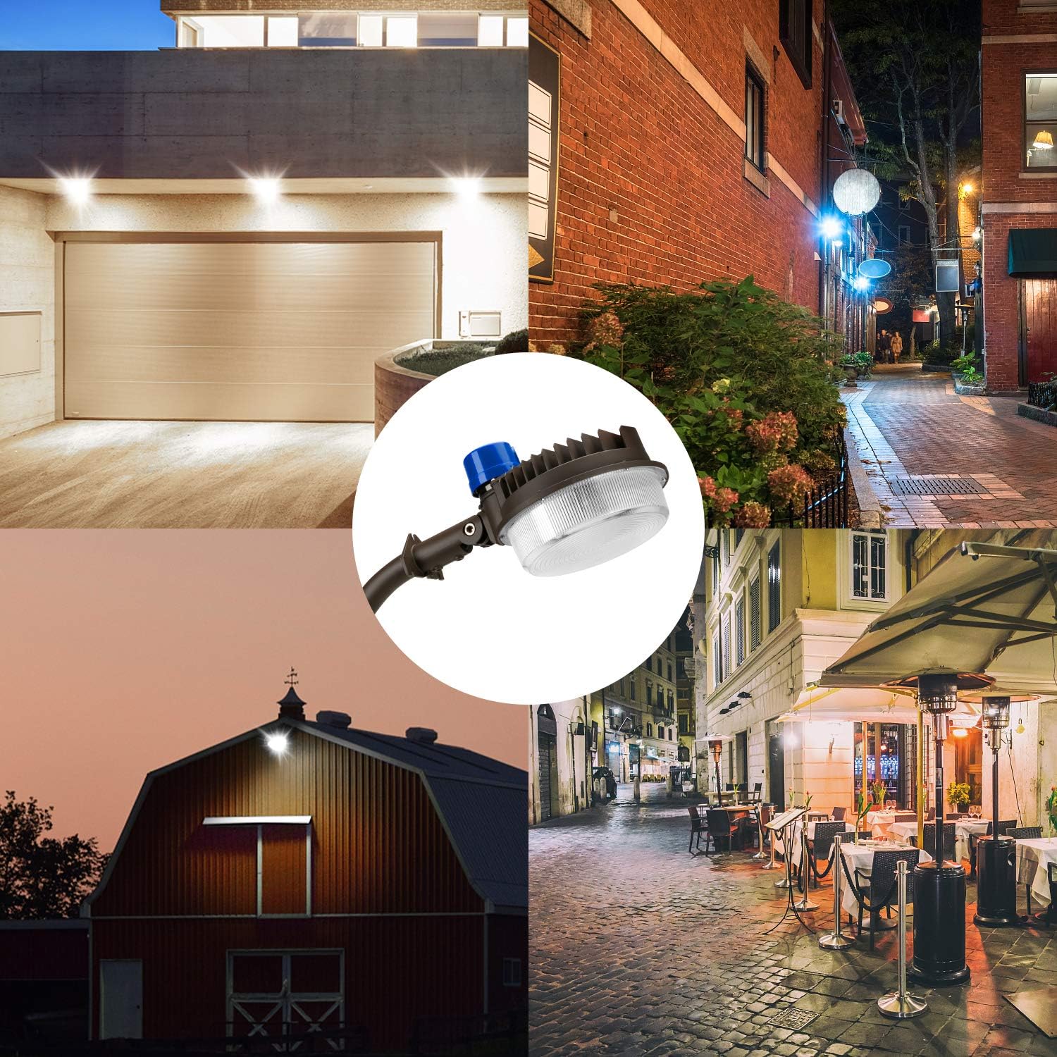 Juyace 18000lm LED Barn Light Dusk to Dawn Outdoor Lighting 120W 5000K Daylight Adjustable Angle Yard with Photocell IP65 Waterproof for Security Area - Image 4