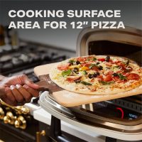 Current® Model P Smart Electric Pizza Oven, 12-Inch, 850°F Max, 5 Cooking Modes, App Connectivity for Temperature Monitoring & Custom Cooking Times, Compact for Indoor & Outdoor Use, Beige - Image 4