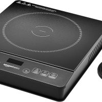 Amazon Basics 1800W Electric Portable Induction Cooktop, Induction Burner with Child Lock, Overheat Protection, Timer, 8 Power Settings, Up to 440°F, for Cookware with Diameter 5.7"-8.2", Black - Image 2