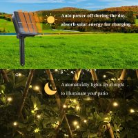 2 Pack Solar String Lights for Outside, 72FT 200 LED Solar Christmas Lights Outdoor with 8 Lighting Modes, IP65 Waterproof Solar String Lights Outdoor for Garden Party Tree Decor,Warm White - Image 5