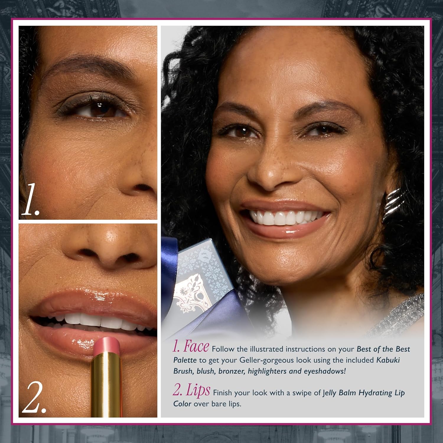 LAURA GELLER NEW YORK Own Your Age Boxed Makeup Collection | Amazon Exclusive - Giftable Makeup Set with All-in-One Face Palette, Hydrating Lip Color Balm and Retractable Travel Friendly Kabuki Brush - Image 6