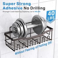 EUDELE 5-Pack Rustproof Stainless Steel Shower Caddy – No Drill Adhesive Bathroom Organizer with Large Capacity, Spacious Shower Shelves for Inside Shower, Kitchen & Home Decor Storage-XL Size - Image 4