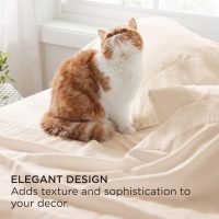 Bedsure Queen Sheet Set - 4 Pieces Soft Queen Size Sheets - Breathable & Cooling - Hotel Luxury - Easy Care Polyester Microfiber Bedding for Women, Men, Beige - Image 4