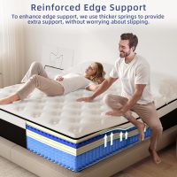 Queen Mattress, 12 Inch Queen Hybrid Mattress in a Box with Memory Foam, Medium Firm, Euro Top, Reinforced Edge Support, Pressure Relief & Motion Isolation, CertiPUR-US Certified - Image 6