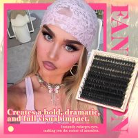Volume Lash Clusters with Spiky Manga Lash Clusters 300D Eyelash Clusters 10-18MM Thick Wispy D Curl Cluster Eyelash Extensions 3D Fluffy Cluster Eyelash Extensions by FANXITON - Image 5