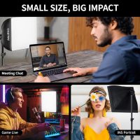 RALENO Softbox Photography Lighting Kit, 16'' x 16'' Softbox Lighting for TikTok with LED Bulb (50W | 5500K | 97 CRI | TLCI≥97), Continuous Light for Video Recording & Photography Shooting - Image 7