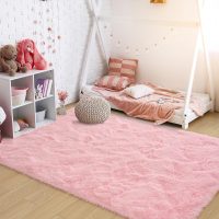 Ultra Soft Pink Rugs for Bedroom 4x6 Feet, Fluffy Shag Area Rugs for Living Room, Large Comfy Furry Rug for Girls Kids Baby Room Decor, Non Slip Nursery Modern Indoor Fuzzy Floor Carpet - Image 5