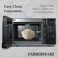 Farberware 0.9 Cu. Ft. Black Microwave Oven, 900W with LED Display, 10 Power Levels, 8 Auto-Cook Presets, Express Cooking & Defrost - Image 5