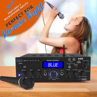 Pyle Wireless Bluetooth Home Stereo Amplifier - Multi-Channel 200 Watt Power Amplifier Home Audio Receiver System w/HDMI, Optical/Phono/Coaxial, FM Radio, USB/SD, AUX, RCA, Mic in - Remote - PDA9HBU - Image 4