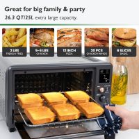 VAL CUCINA Infrared Heating Air Fryer Toaster Oven Combo, with Non-toxic Enamel-coated Interior, Extra Large Countertop Convection Oven 10-in-1 Combo, 6-Slice Toast, Enamel Baking Pan Easy Clean - Image 6