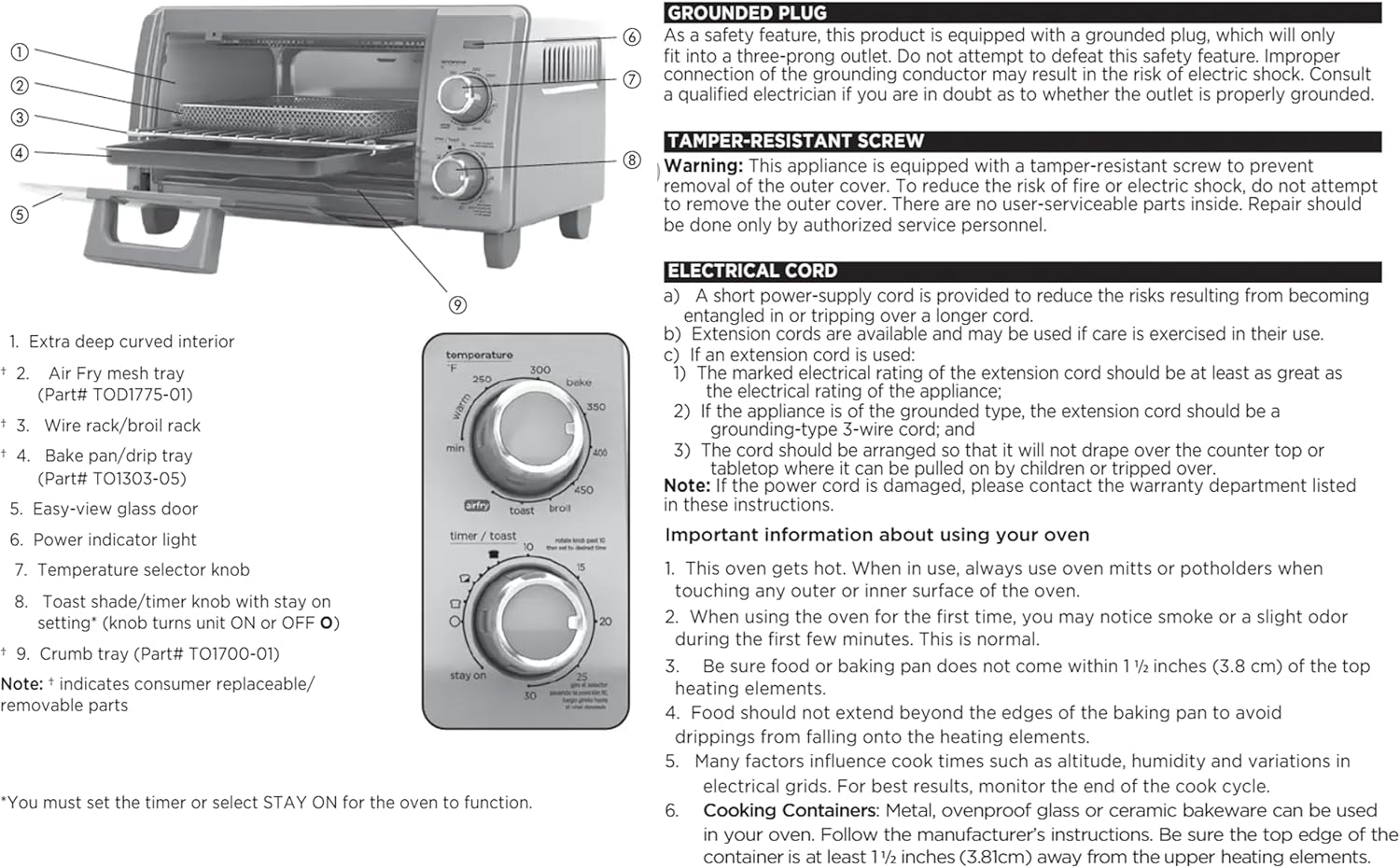 BLACK+DECKER Crisp 'N Bake Air Fry Countertop Convection Toaster Oven, Medium Capacity, 4-Slice, 5-in-1, Fits 9” Pizza, 30-Min Timer, Bake, Broil, Air Fry, Toast, Keep Warm, Stainless Steel - Image 11