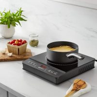 Amazon Basics 1800W Electric Portable Induction Cooktop, Induction Burner with Child Lock, Overheat Protection, Timer, 8 Power Settings, Up to 440°F, for Cookware with Diameter 5.7"-8.2", Black - Image 6