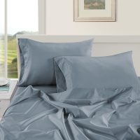 LANE LINEN Luxury Hotel Style 100% Egyptian Cotton Bed Sheets King Size – Mercerized Cotton, Silky Finish, No-Pill, Fade-Resistant, Sustainably Produced King Bedding Set – French Blue - Image 3