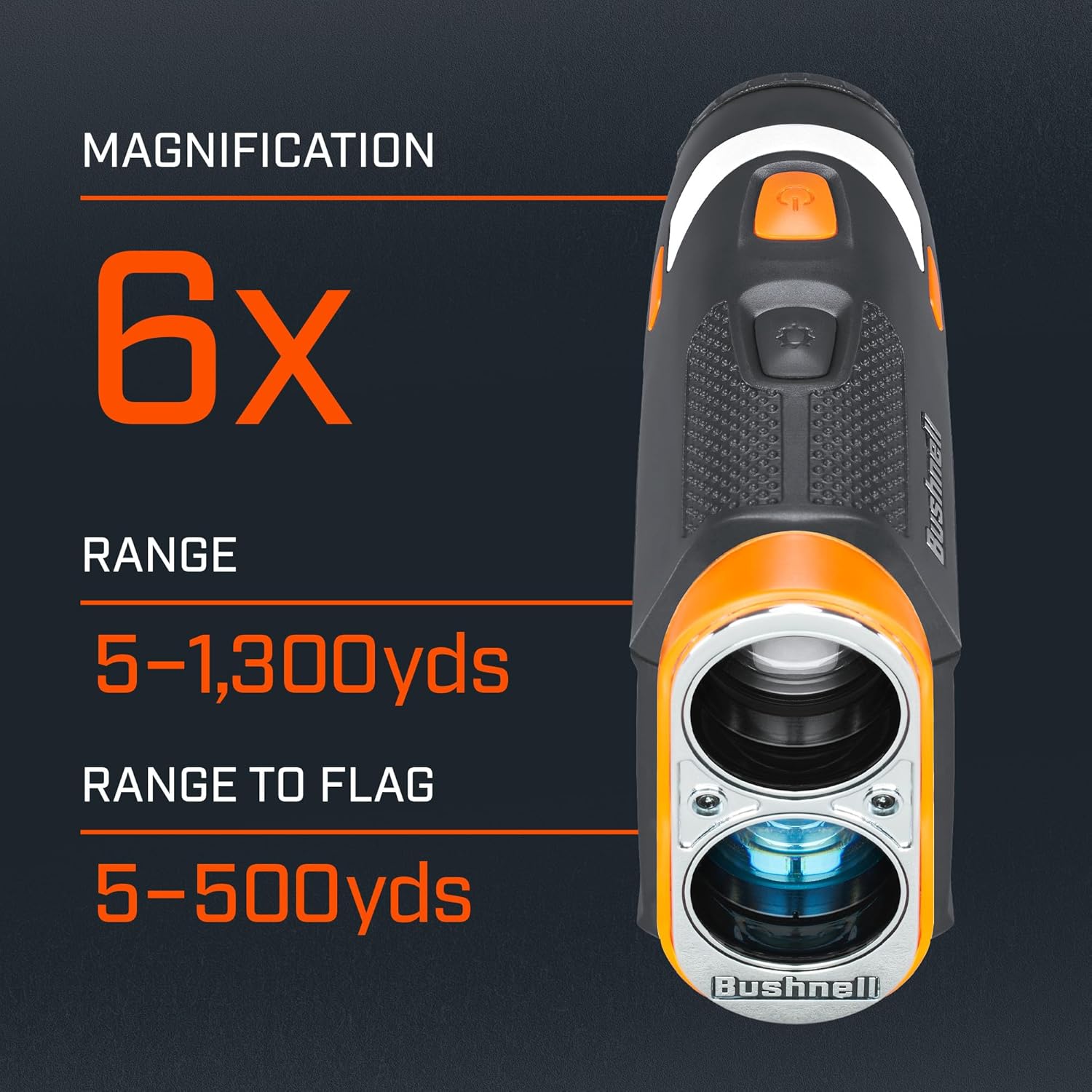 Bushnell Golf Tour V6 Shift Laser Rangefinder with Slope Switch, Visual Jolt Flag Locking, Magnetic Mount, 1300 Yard Range 6X Magnification - Image 6