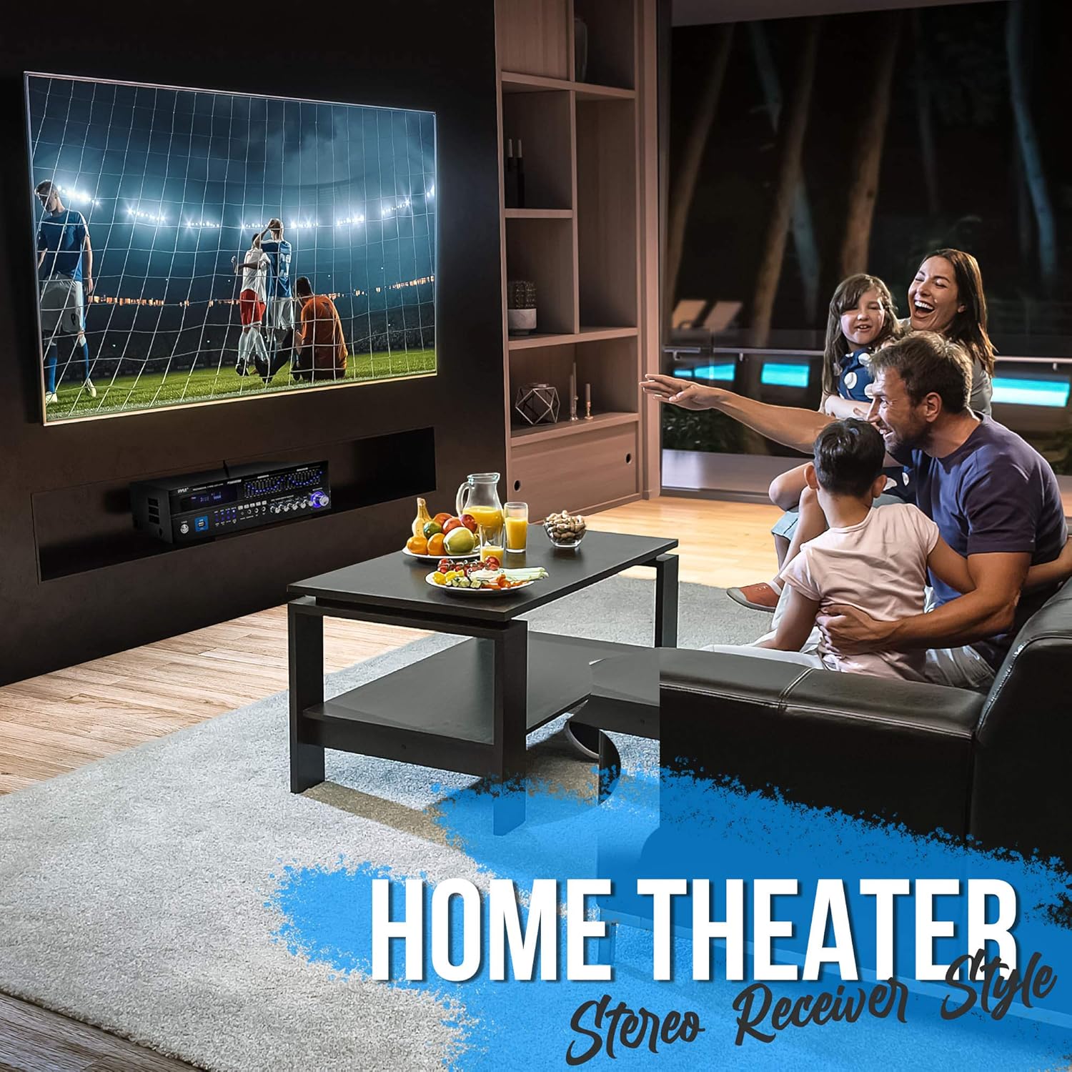 Pyle Bluetooth Hybrid Home Amplifier - 6-Channel 2000W Home Audio Rack Mount Stereo Power Amplifier Receiver w/ Radio, USB/AUX/RCA/Mic, Optical/Coaxial, AC-3, DVD Inputs, Dual 10 Band EQ - PT6060CHAE - Image 3