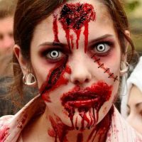 FANRUI 8 Sheets Halloween Fake Scar Tattoos For Women Men Adults Kids, Fake Wound Realistic Blood Injury Cut Scratches Stitches Temporary Tattoos Stickers Chucky Makeup Kit, Scary Face Zombie Makeup Prank Masquerade Accessories - Image 2