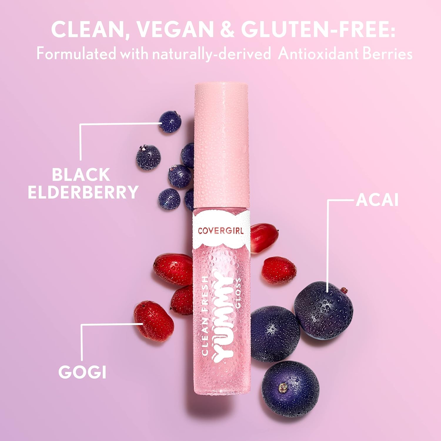 COVERGIRL Clean Fresh Yummy Gloss – Lip Gloss, Sheer, Natural Scents, Vegan Formula - Glamingo Pink - Image 6